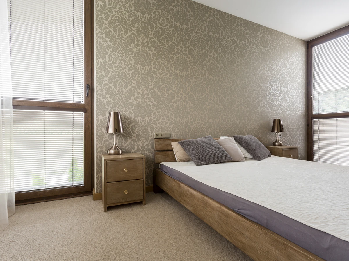 Feature wall painting Hereford, stylish gold bedroom feature wall by Hereford Painters