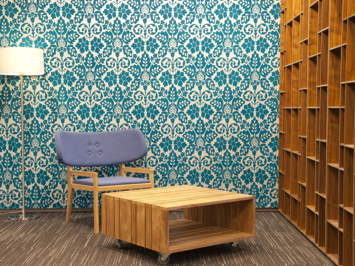 Bold office space painted by Hereford Painters, commercial painting in Hereford