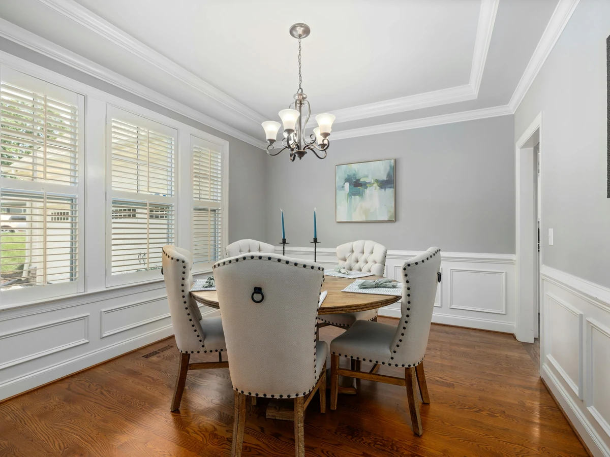 Grey dining room painting by Hereford Painters in Hereford