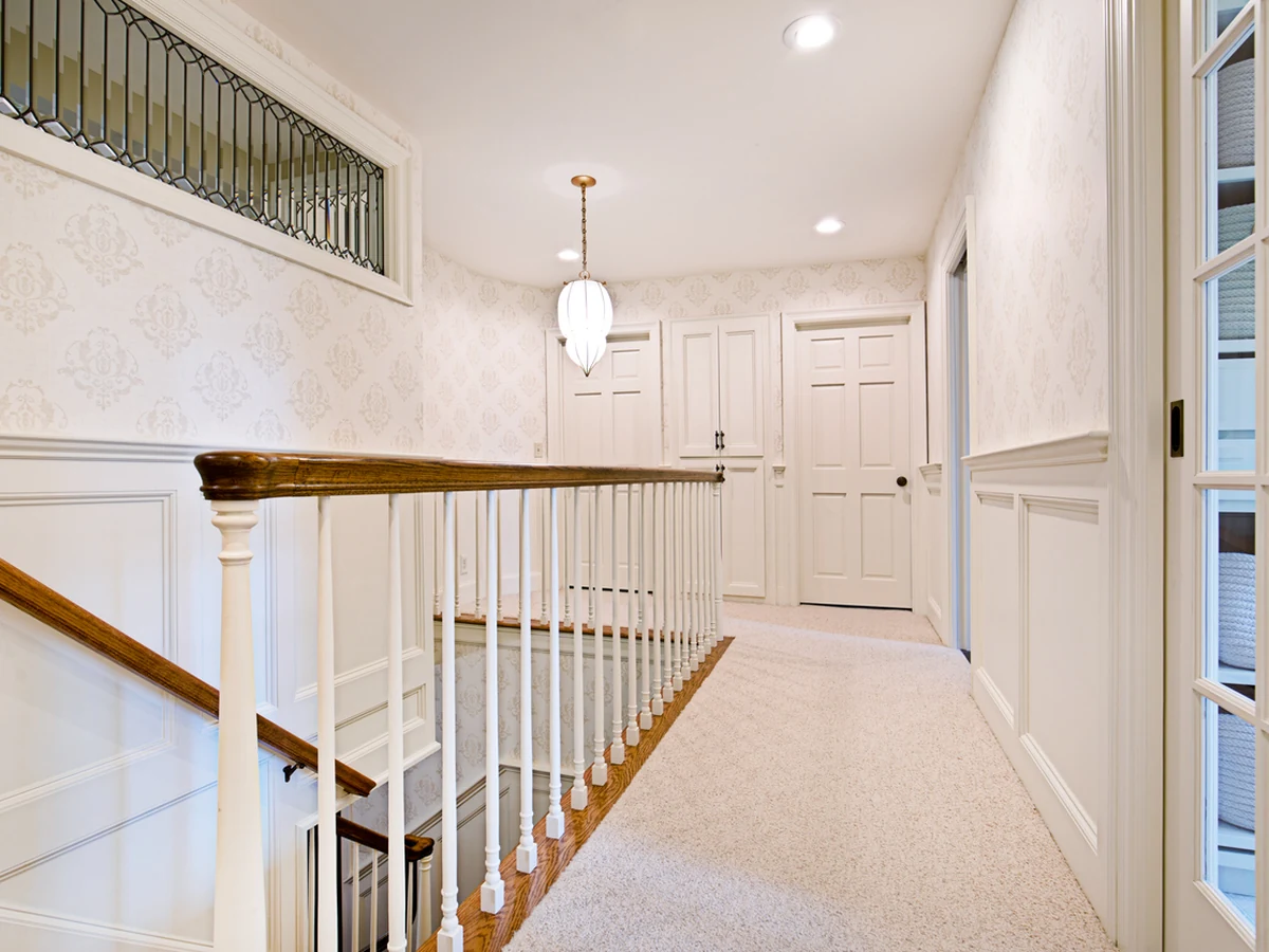 Upper hallway landing painting by Hereford Painters in Hereford