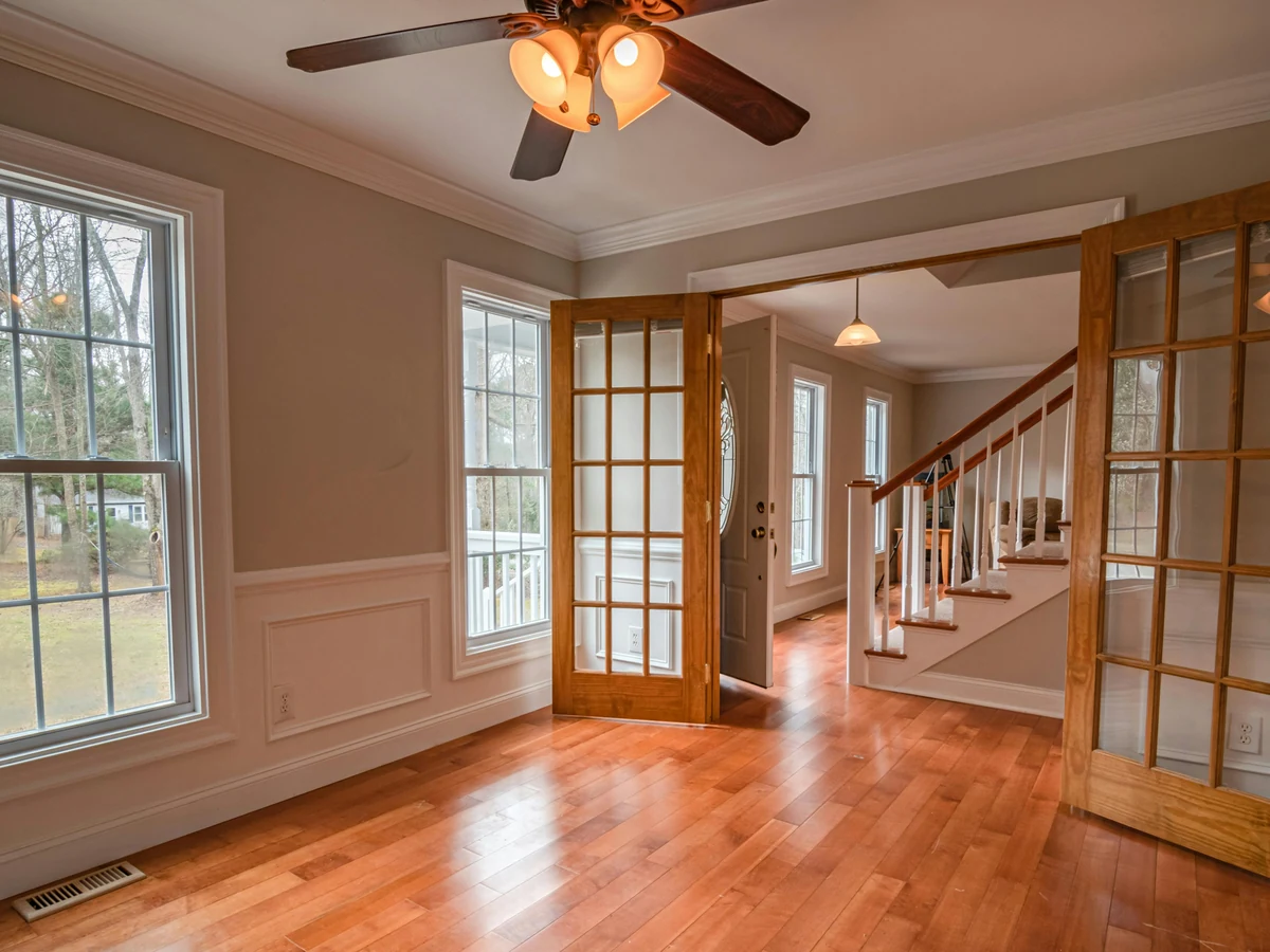 Interior living room ceiling painting in Hereford by Hereford Painters