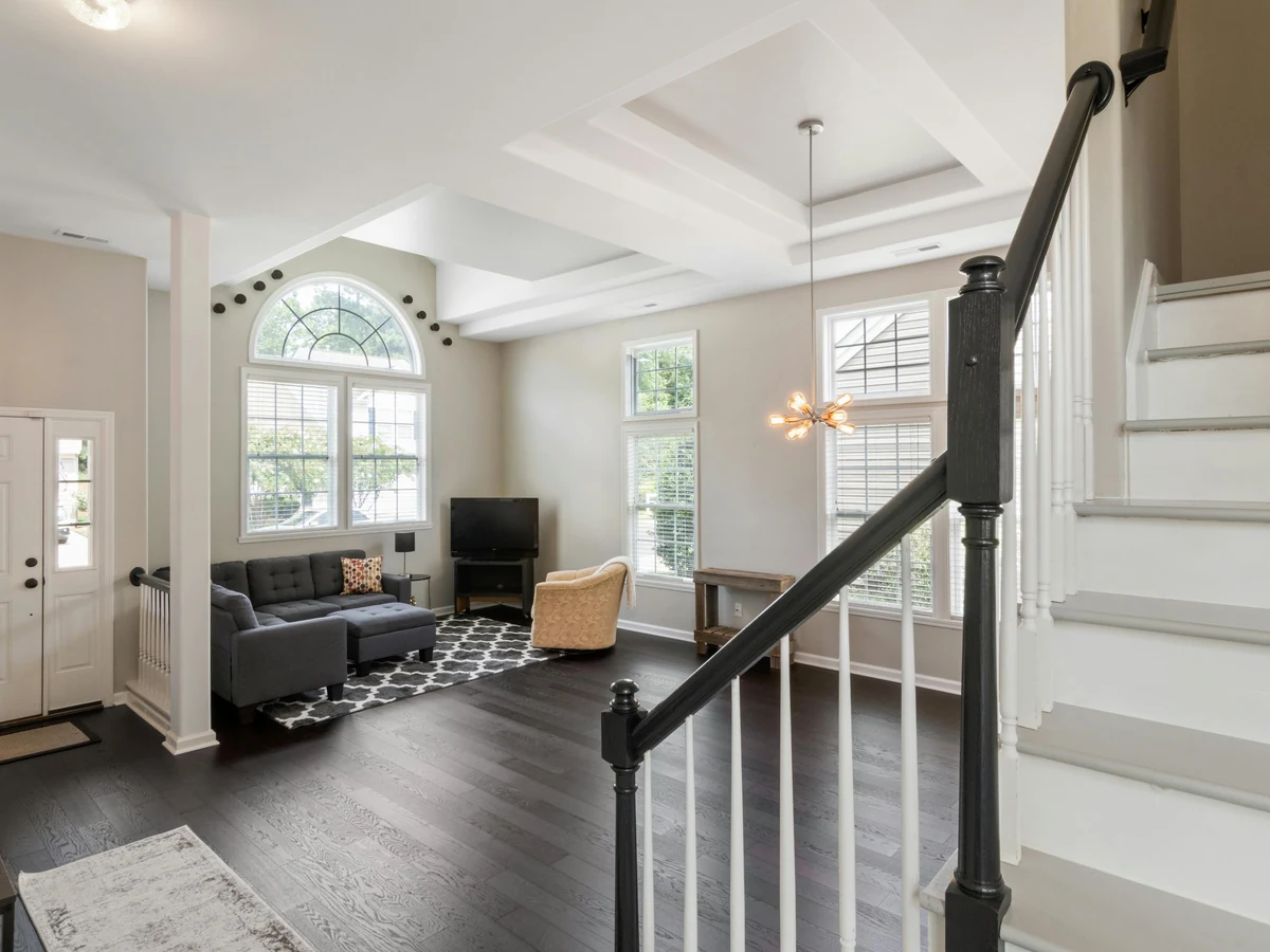 Open plan staircase painting in Hereford by Hereford Painters