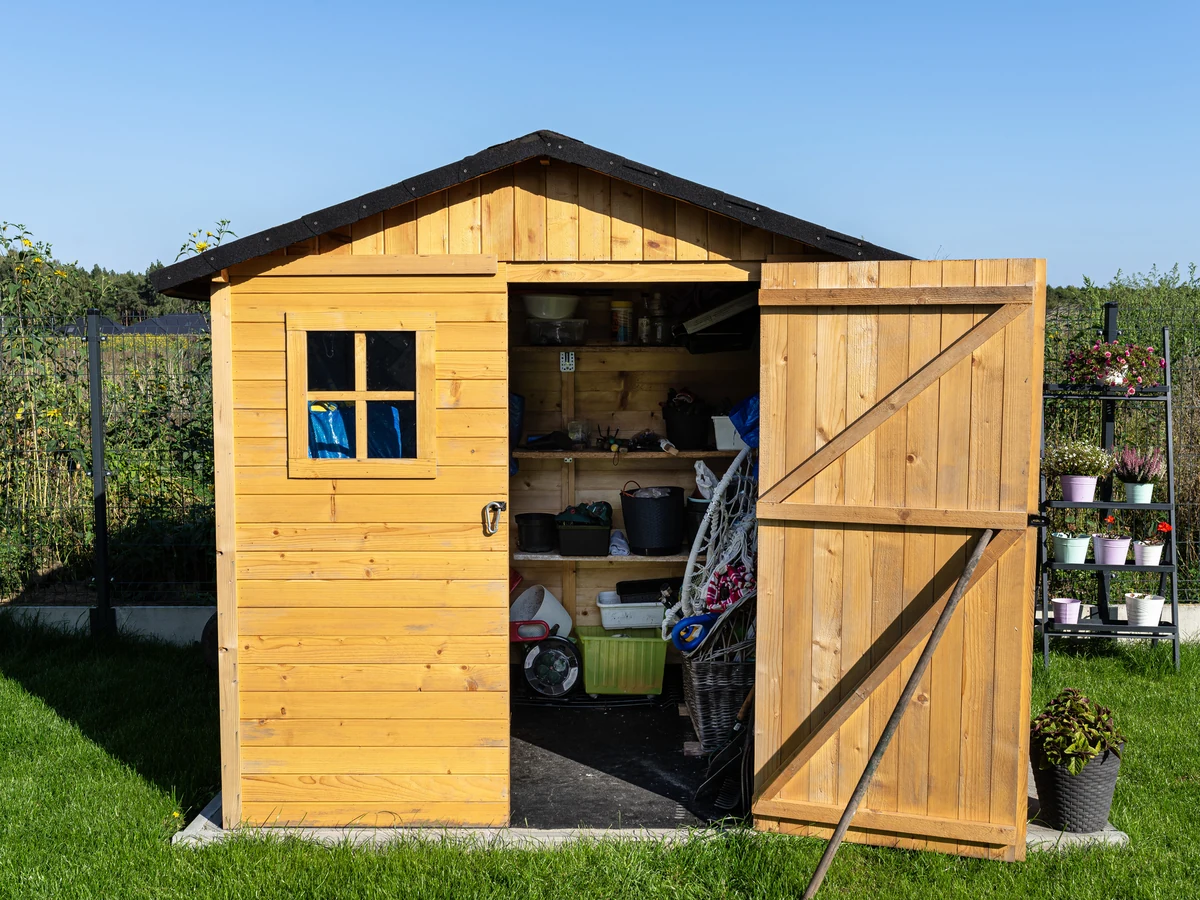Natural wood finish shed treatment in Hereford by Hereford Painters